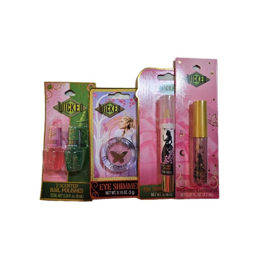 Wicked Strawberry Lip Oil, Eye Shimmer, 2 Scented Nail Polishes & Shimmer Crayon